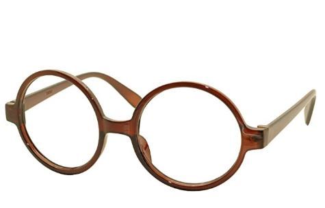 brown glasses