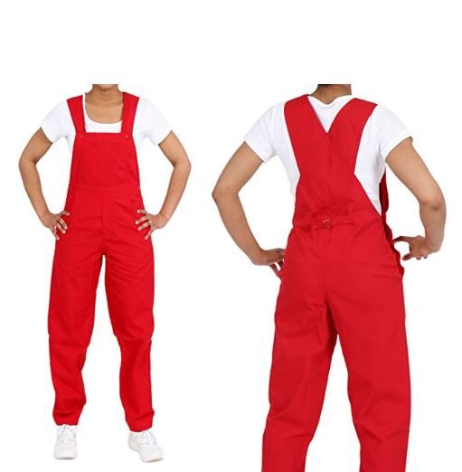 Red overalls