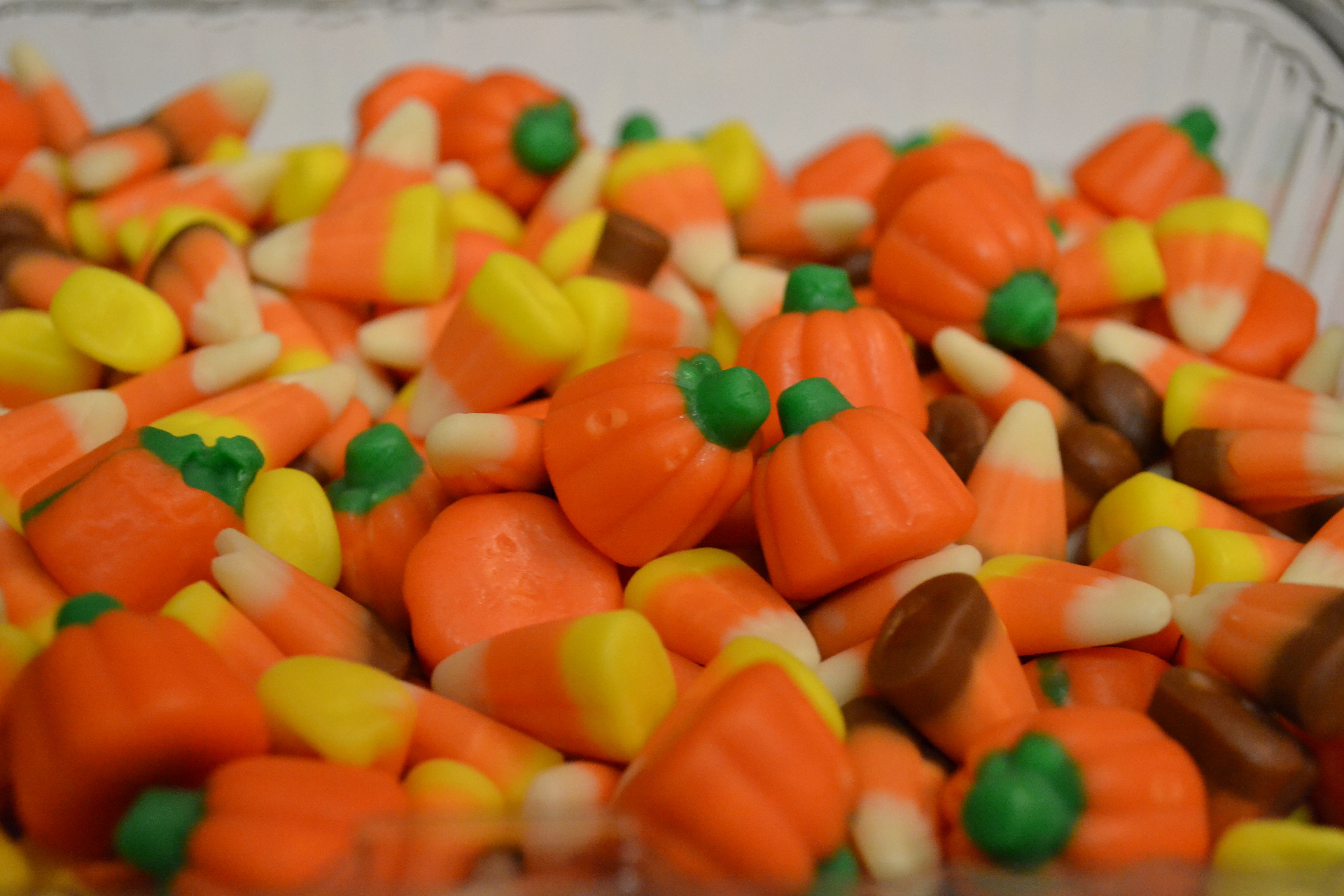 Pumpkin and candy corn