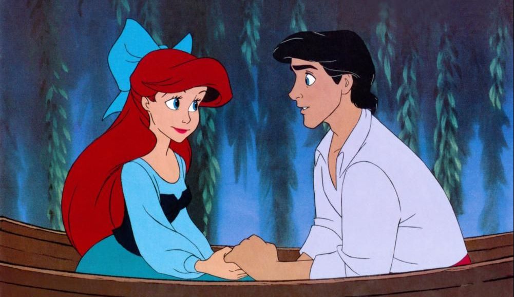 Ariel and Eric Kiss the Girl
